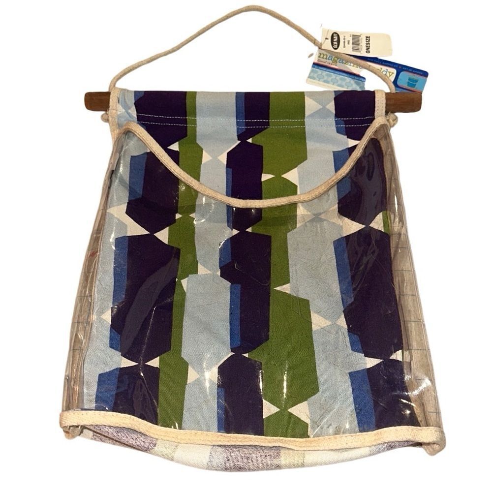*NEW* Old Navy Cream Blue Geometric Print Hanging Organizer